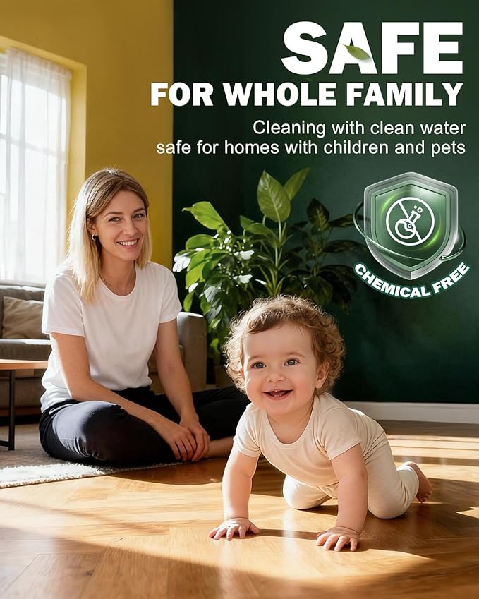 Powerful Comfortable Steam Mop, Chemical-Free Floor Steamer with Removable Water Tank and Fast Heat-Up, Versatile Handheld Steam Cleaner for Sealed Hard Floors, Marble, Stone, Hardwood, Tile, Laminate