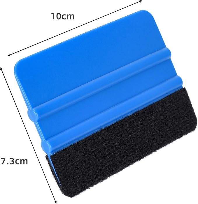 Durable Black Felt Edge Vinyl Squeegee Tool 4-Inch, Car Vinyl Film Wrapping Decal Window Tint Work, Professional Scratch Free Squeegee (Pack of 3)
