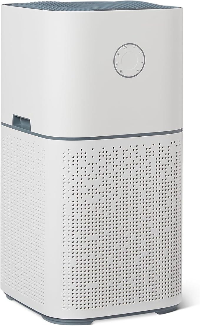 Amazon Basics Air Purifier for Home Large Rooms with 3-Stage Filtration, HEPA Filter, Covers Up to 2600 Sq ft, White