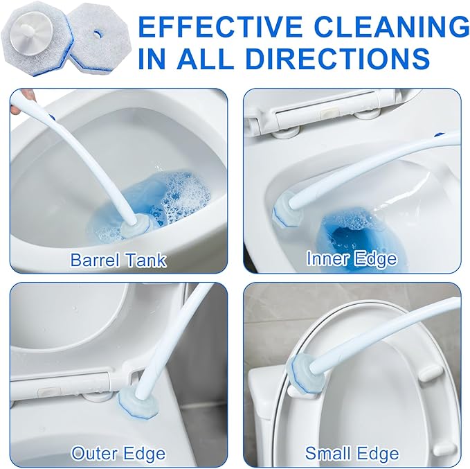 30 Count Toilet Wand Refills for Clorox, Disposable Toilet Brush Compatible with Clorox ToiletWand Cleaning System, Upgrade Fiber Bowl Cleaner Brush for Closestool Cleaning.（not included brush rod）