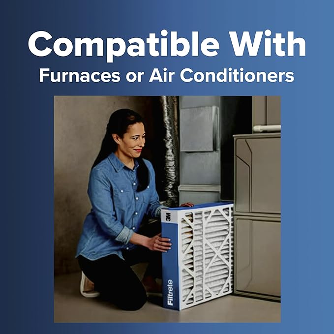 Filtrete 20x20x4 AC Furnace Air Filter, MERV 13, MPR 1900, Premium Allergen, Bacteria & Virus Filter, Electrostatic Air Cleaning Filter, 2-Pack (Actual Size 19.75 x 19.75 x 4.31 in)