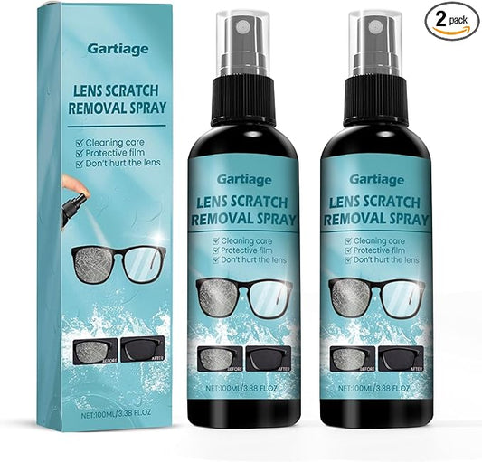 Eyeglass Scratch Remover for Lenses, Eyeglass Cleaner Spray, Glasses Lens Scratch Remover for Eyeglasses, Sunglasses Cleaning Kit (2)