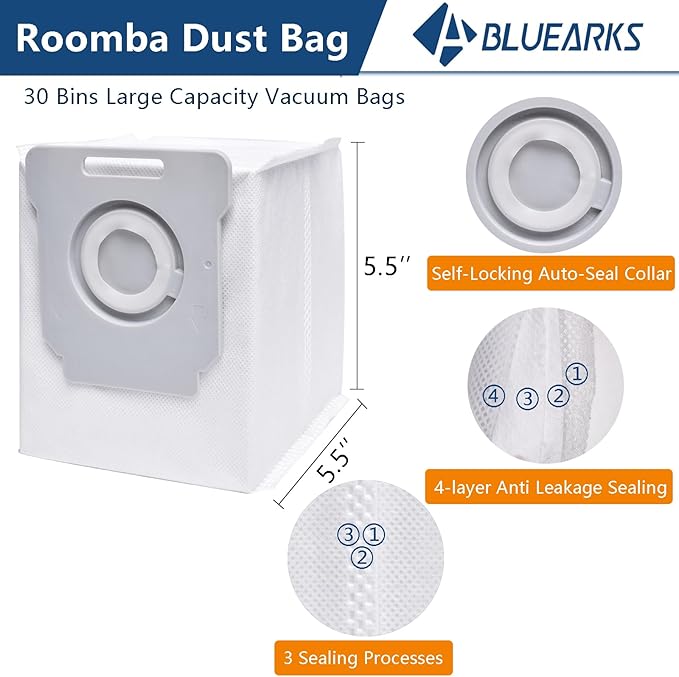 16Pcs Parts Compatible with Roomba i1+ J7 i7+ i3+ i4+ EVO i6+ i8+ i7 J7+ Plus E5 E6 E7 Robot Vacuum Cleaner Accessories Kit, 2 Rubber Main Brush 4 Filters 4 Side Brushes 6 Vacuum Bags