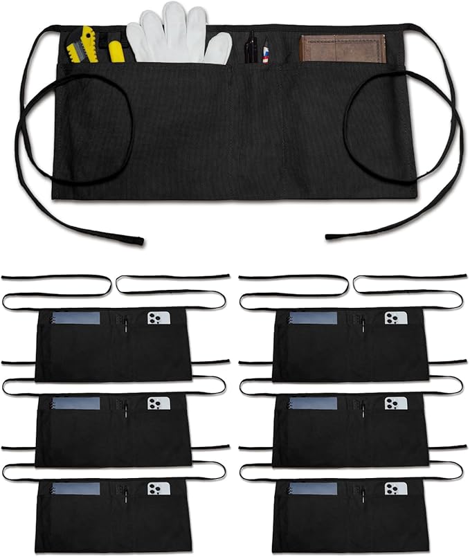 Canvas Work Waist Apron with 3 Pockets