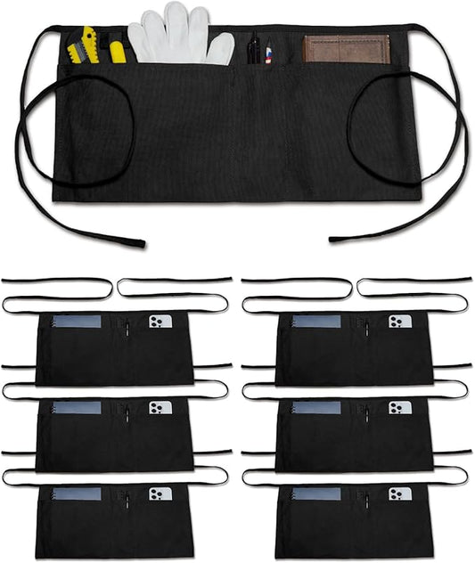 Canvas Work Waist Apron with 3 Pockets