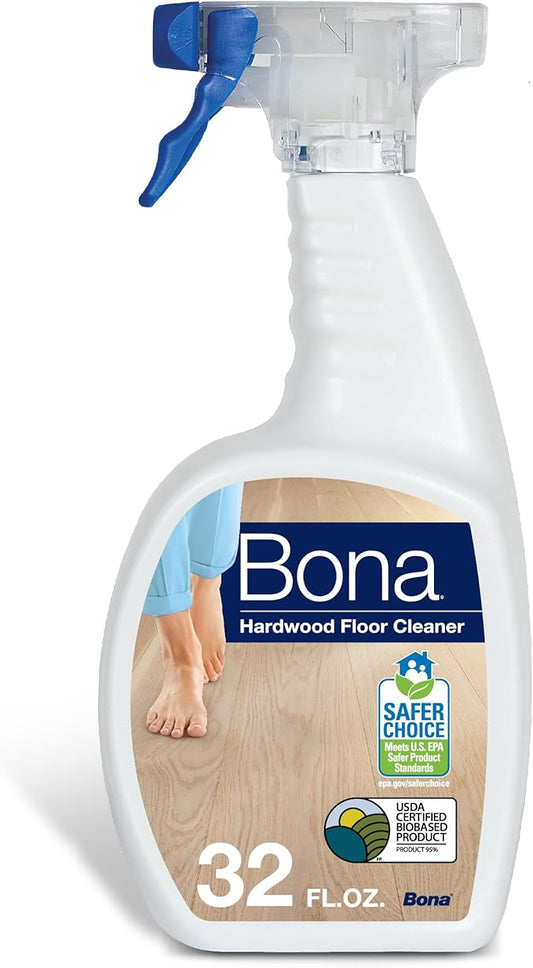 Bona Hardwood Floor Cleaner Spray - 32 fl oz - Residue-Free Floor Cleaning Solution for Wood Floors