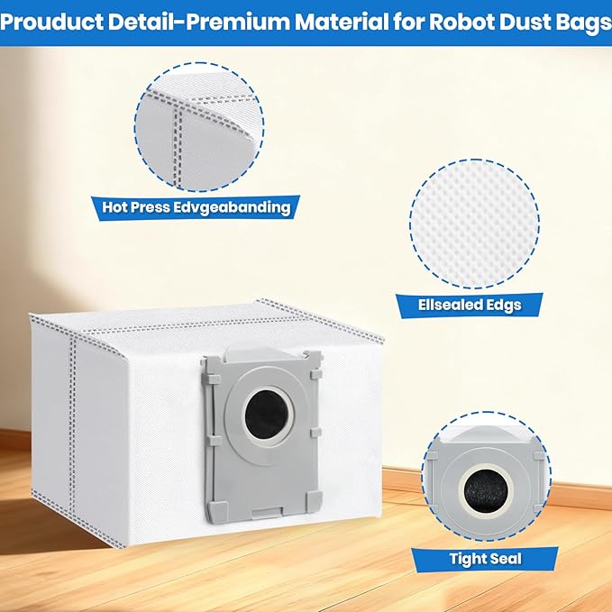 16 Pack X11 Dust Bags Compatible with ECOVACS DEEBOT X11 Pro Omni/X11/X11 Pro Robot Vacuum Reusable Dust Bags 2L Large Capacity Heavy Duty Bags for Home Vacuum