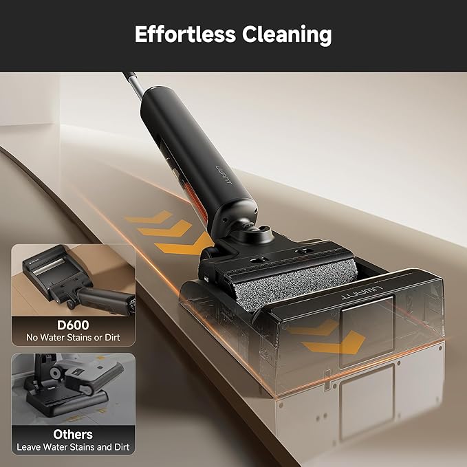 uwant Wet Dry Vacuum Cleaner 180° Lay-Flat Vacuum Mop All in One with 100℃ Hot Water and Air Drying 23000Pa Suction Vacuum Cleaner with Self-Cleaning Anti Odor Triple Edge Electric Mop