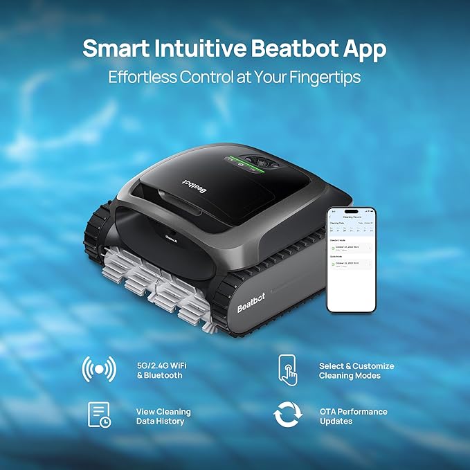 Beatbot A100 Cordless Robotic Swimming Pool Cleaning Vacuum, Wireless Charging, APP Controlled
