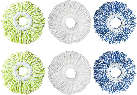 6 Pack Spin Mop Refill Pads Compatible with SIMPLI-Magic 79349 79117 979193 79229 Spin Mop Cleaning System, Part No.79161