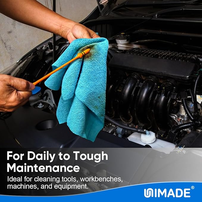 Microfiber Cleaning Cloth, 50PK Reusable Shop Rags Bulk Microfiber Cleaning Cloth Lint Free Cleaning Towels for Car Kitchen Automotive Bar Mechanic Restaurant Garage, 11.5"x11.5", Multicolor