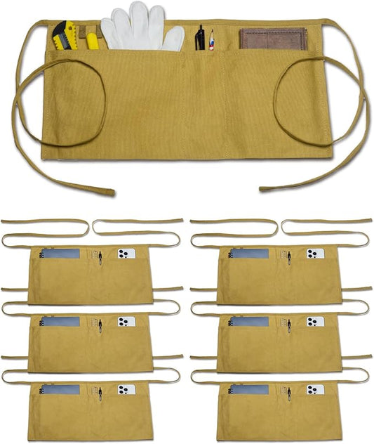 Canvas Work Waist Apron with 3 Pockets