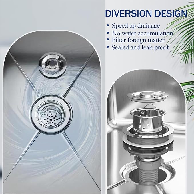 Stainless Steel Floor Mop Sink - Mounted Mop Service Basin for Commercial Use (23.6'16.1'21.6')