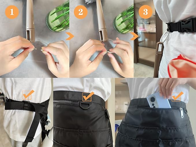 Waterproof Cleaning Apron with 7 Pockets, Cleaning Supplies for Housekeeping, Lightweight and Durable Maid Apron