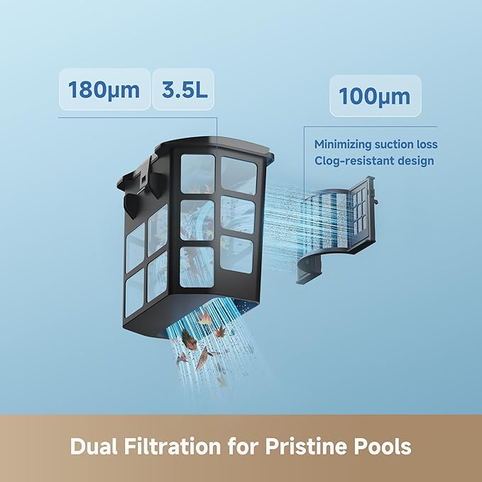 Mova Diver A10 Cordless Robotic Pool Vacuum Cleaner, 6,000GPH Suction, 240min Runtime, Wall Climbing & Double-Pass Waterline Scrubbing, AI-Powered Edge Cleaning & Path Planning, Auto Parking, 8 Modes