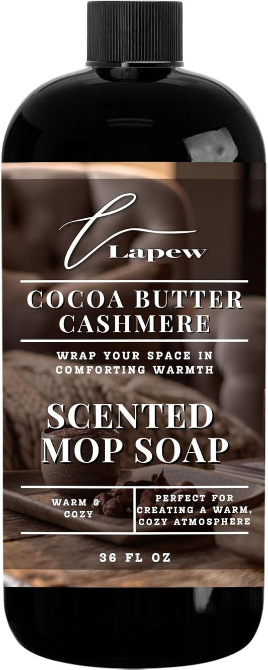 Luxury Floor Cleaner, Scented Mop Soap Concentrate | Hard Floor Cleaner for Tile, Vinyl, Laminate, LVP & Sealed Hardwood | Low-Foam, Streak-Free | 36 oz | Cocoa Butter Cashmere