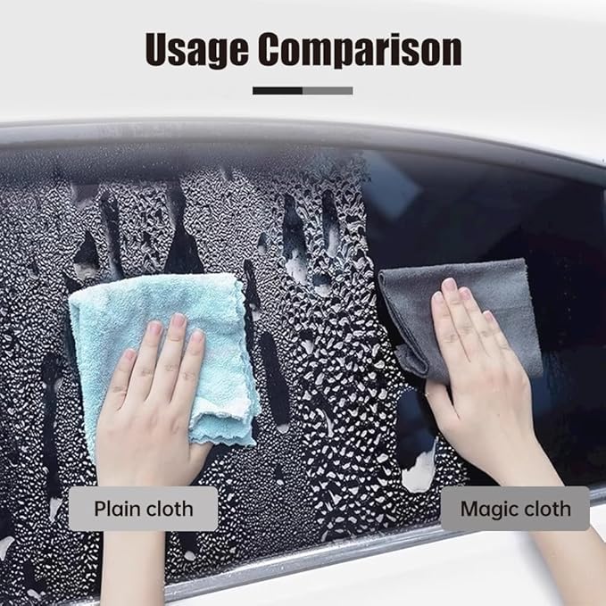 Fliwos Thickened Magic Cleaning Cloth, 2026 New Reusable Microfiber Cleaning Cloths, Streak Free Glass Wiping Cloths, Multipurpose Kitchen Rags Towels for Window, Mirror and Car Glass (15, 8×12 in)