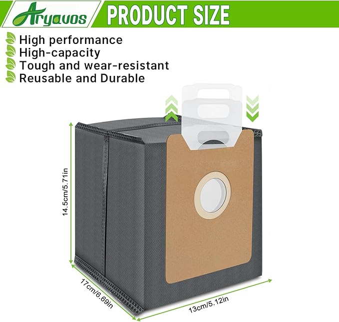 10 Pacs G35 Dust Bags for eufy Clean G35+, G40+, G40 Hybrid+ Auto-Empty Station, Deordorizing Replacement Bag for Self-Empty Station, 4 Layer Filtration System