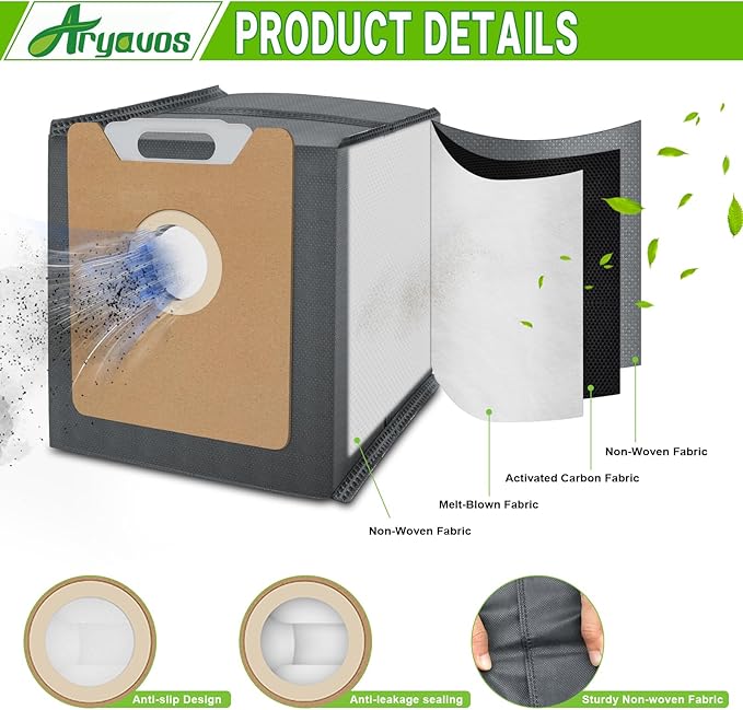 10 Pacs G35 Dust Bags for eufy Clean G35+, G40+, G40 Hybrid+ Auto-Empty Station, Deordorizing Replacement Bag for Self-Empty Station, 4 Layer Filtration System