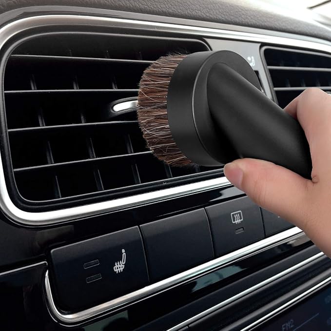 Lamoutor 4Pcs Soft Bristle Vacuum Brush Round Brush Vacuum Attachment Universal Vacuum Dust Brush for Most Vacuum Cleaners Accessories