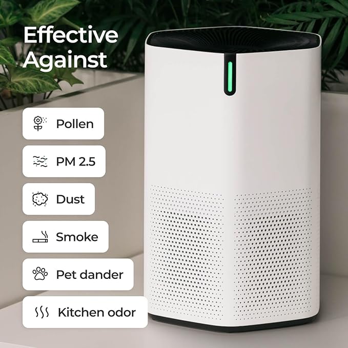 SonoHealth AirPro Purifier for Home and Bedroom | HEPA 14 Filter | Ultra-Quiet Air Cleaner | Activated Carbon Filter and Essential Oil Diffuser - (2 Packs)