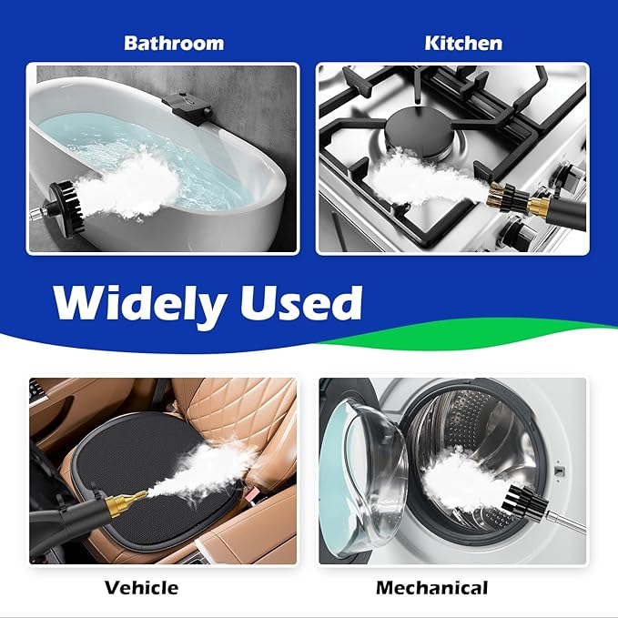 Steam Cleaner for Home,2500W Pressurized Steam Cleaner with 3 Brush Heads Portable Steamer for Cleaning Multi Surface Steam Cleaners with 2L Tank for Floor Car Carpet Upholstery