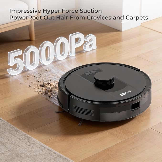 Apical Life Robot Vacuum and Mop Combo, 4000Pa Robotic Vacuum with Smart Obstacle Avoidance, 150 Min Runtime, APP/Alexa, Multi-Floor Mapping, Self-Charging for Pet Hair