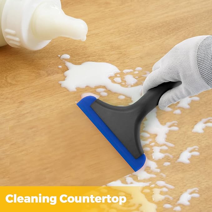 Gomake Small Silicone Squeegee Window Shower Squeegee Tool,Auto Water Blade for Car Windshield, Window, Mirror, Glass Door,Bathroom