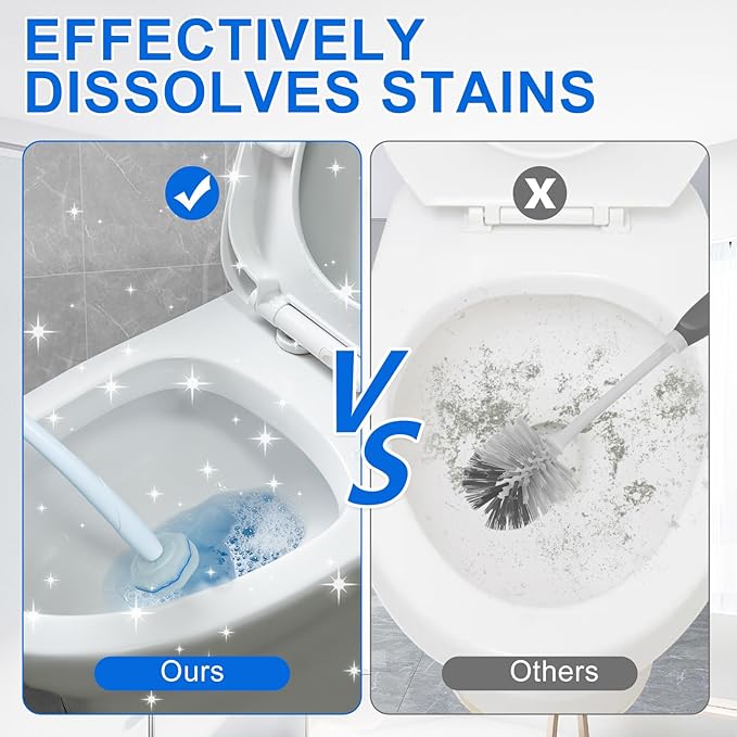 30 Count Toilet Wand Refills for Clorox, Disposable Toilet Brush Compatible with Clorox ToiletWand Cleaning System, Upgrade Fiber Bowl Cleaner Brush for Closestool Cleaning.（not included brush rod）