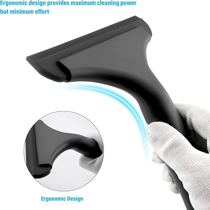 Gomake Small Silicone Squeegee Window Shower Squeegee Tool,Auto Water Blade for Car Windshield, Window, Mirror, Glass Door,Bathroom