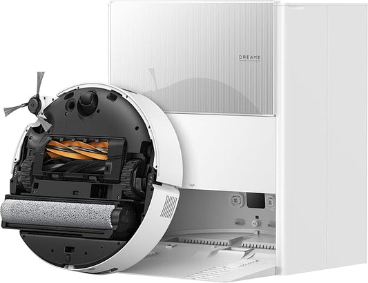 DREAME Aqua10 Ultra Roller Robot Vacuum and Mop & 30,000Pa Suction, Self-Cleaning Dock & Extending Roller Mop, Heat-Washes & Dries, Carpet Protection, AI Camera & LiDAR Avoidance Tech, Voice Control