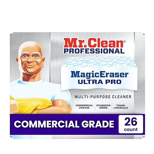 Mr. Clean PRO Magic Eraser Ultra Pro, Bulk Cleaning Sponges for Commercial Grease and Stain Removal, Heavy Duty (26 count)