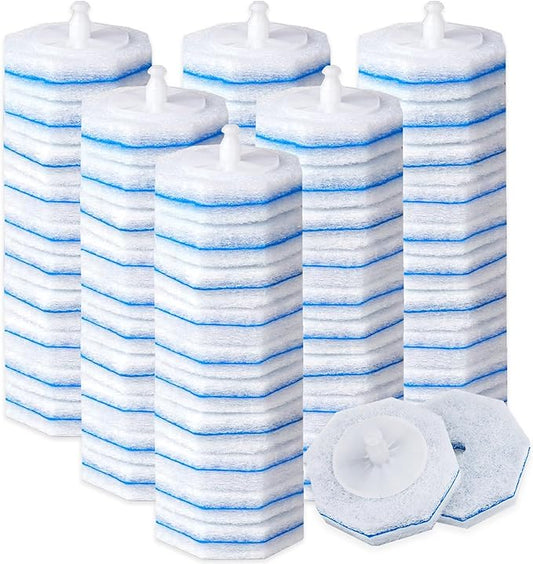 Disposable Toilet Wand Refills Compatible with Most Toilet Cleaning Scrubber, 60 Count Toilet Bowl Cleaner Brush Refill Pads