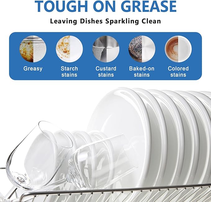 Upgraded Eco Dishwasher Detergent Sheets Up To 32 Loads, Unscented Plastic Free Dishwashing Soap Strips With High Efficient Solid Enzyme, Leaving Dishes Sparkling Clean