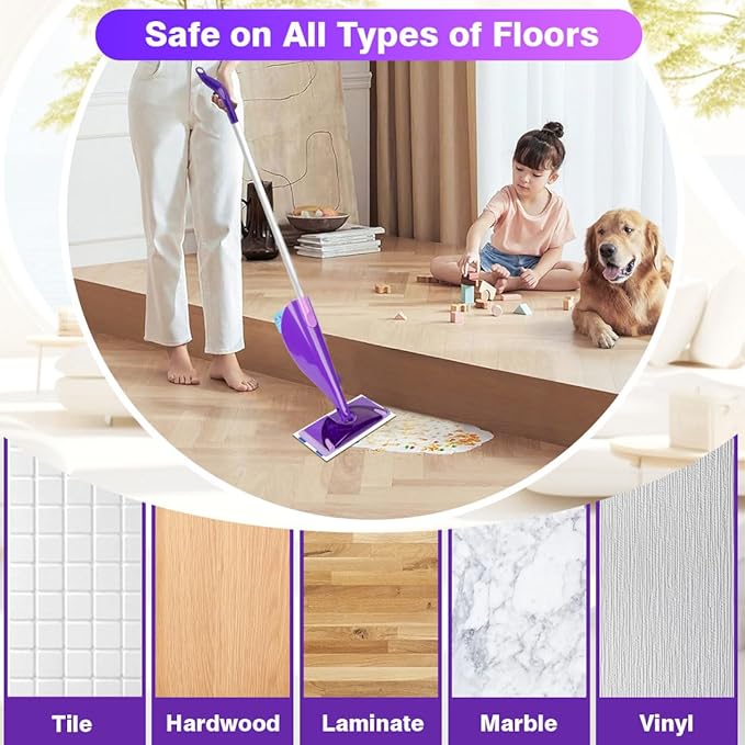 Orighty Dry Mop Pads Refill Compatible with Swiffer Wet Jet, Multi-Layer Mopping Pads, Multi Surface WetJet Hardwood Floor Cleaner Spray Mop Pads Refills, 48 Count