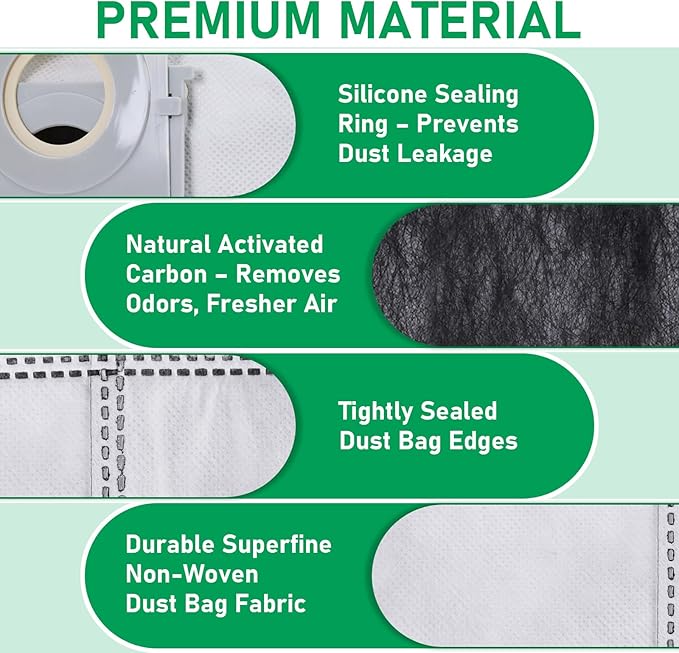 21 Pack Replacement Dust Bags Compatible with ECOVACS DEEBOT X11 PRO Omni, X9 PRO Omni, T50 PRO, T50 MAX, X8 PRO Omni, T80 Omni - Large Capacity Disposable Vacuum Cleaner Bags