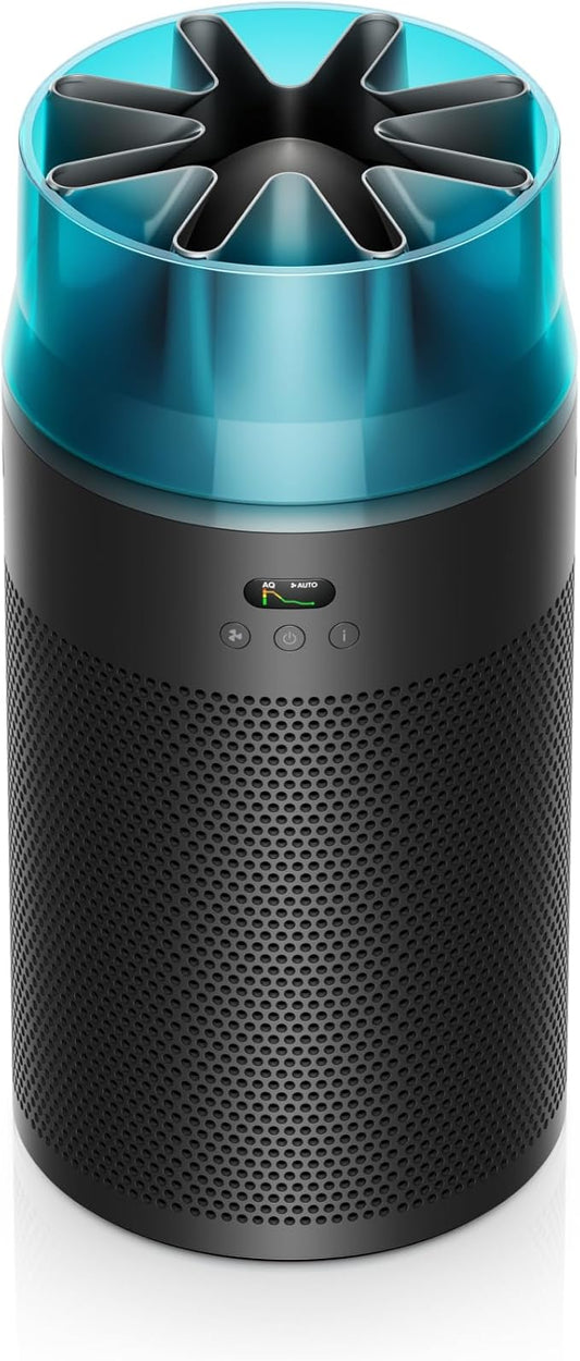 Dyson Hushjet Compact Purifier, Engineered for Powerful, Whisper-quiet, Whole-room Air Purification, Homes with Pets, Allergies, Fully-sealed filtration, 5-year no change filter (Black/Teal)
