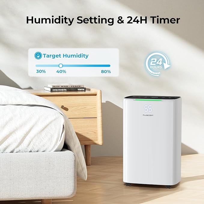 5000 Sq. Ft Dehumidifier for Basement, Max 52 Pints Dehumidifiers for Home & Large Room with Drain Hose, Manual & Auto Drainage, 4 Modes, Intelligent Humidity Control, 24H Timer, Auto Defrost