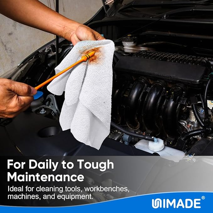 Microfiber Cleaning Cloth, 20 Pack Reusable Microfiber Towels for Cars Lint Free Cleaning Shop Towel Rags for Home Kitchen Automotive Bar Mechanic Restaurant Garage, 11.5"x 11.5", White