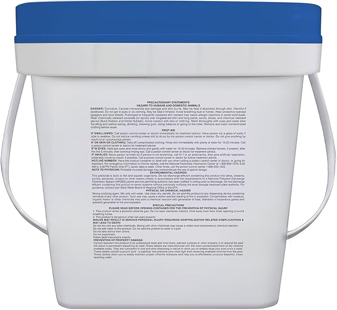 PROFELIZ Chlorine Tablets 3 Inch for Swimming Pools, Kills Bacteria and Stops Algae, Slow Dissolving,Individually Wrapped,Pool Chlorine Tablets,4lbs