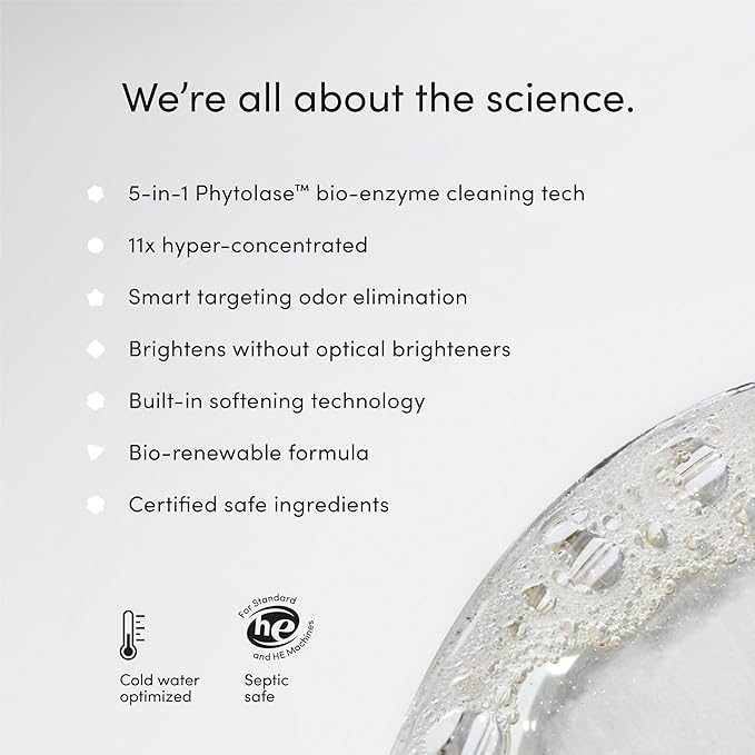 Dirty Labs | Scent Free | Bio Enzyme Liquid Laundry Detergent | 80 Loads (21.6 fl oz) | Hyper-Concentrated | High Efficiency & Standard Machine Washing | Nontoxic, Biodegradable | Stain & Odor Removal