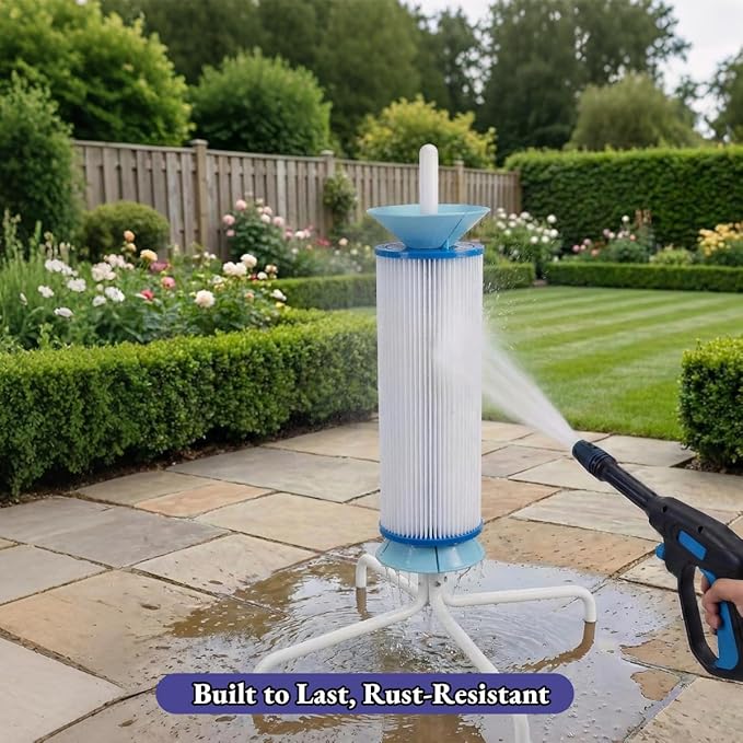 Pool Filter Cleaner Stand for 3 4 6 Inch Filters - Universal Quick Cleaning Stand, Saves Time and Effort in Swimming Pool Maintenance