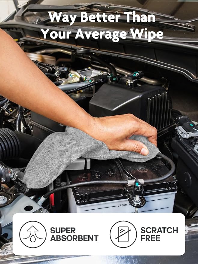 Fantasticlean Microfiber Cleaning Cloth Roll -150 Pack, Tear Away Microfiber Towels, 12" x 12", Reusable, Washable, Ultra Absorbent Dishcloth for All-Around Cleaning Supplies (Pink & Grey)