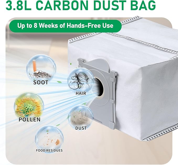 21 Pack Replacement Dust Bags Compatible with ECOVACS DEEBOT X11 PRO Omni, X9 PRO Omni, T50 PRO, T50 MAX, X8 PRO Omni, T80 Omni - Large Capacity Disposable Vacuum Cleaner Bags