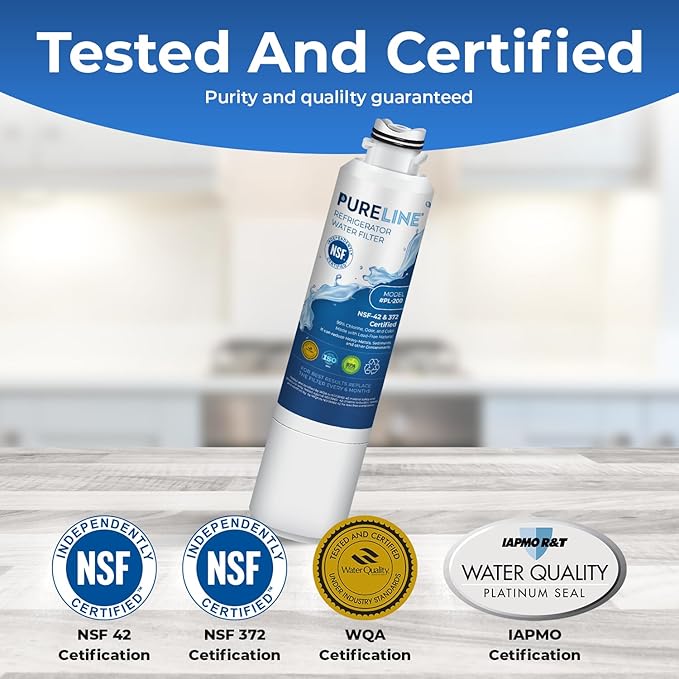 Pureline DA29-00020B Samsung® Refrigerator Water Filter Replacement, Replacement for DA29-00020A/B, HAF-CIN/EXP, HAF-CIN,DA97-08006A, Kenmore® 46-9101, 469101, 9101 Refrigerator Filter (3 Pack)