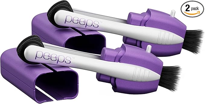 CarbonKlean Peeps Eyeglass Lens Cleaner - Efficient and Durable Carbon Microfiber Technology - Exclusively Used by NASA - 500 Uses, Soft Touch Lavender (2 Pack)