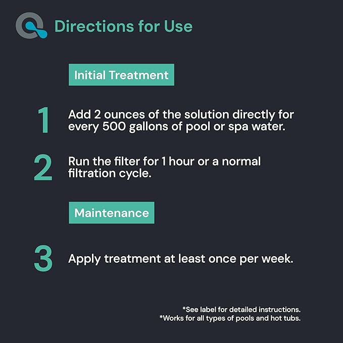 AquaDoc Pool & Spa Stain and Scale Control for Hot Tubs - 64oz - Pool Stain Remover That Helps Prevent & Remove Calcium, Iron, Copper & Rust Buildup - Made in USA