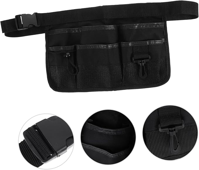 Garden Tool Fanny Pack with Reflective Stripe Adjustable Waist Tool Pouch for Gardening Cleaning and Utility Work 13.38X9.25X9.25 Inch