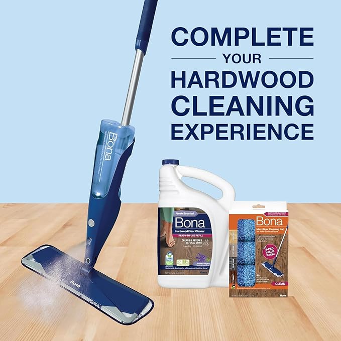 Bona Hardwood Floor Cleaner Refill - 128 fl oz - Lavender Thyme Scent - Residue-Free Floor Cleaning Solution Spray Mop and Spray Bottle Refill - For Wood Floors