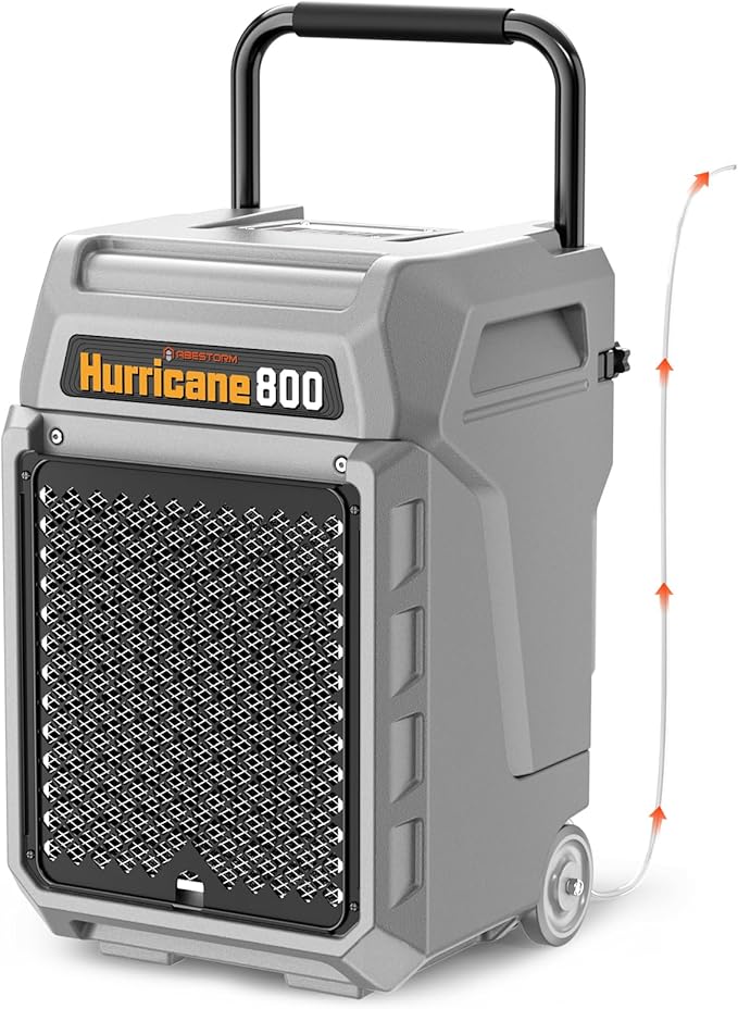 Abestorm 170 Pints Commercial Dehumidifiers with Pump & Drain Hose, Portable Industrial Dehumidifier for Water Damage Restoration, Basements, Warehouses - Covers Up to 2,100 Sq.Ft - 5-Year Warranty